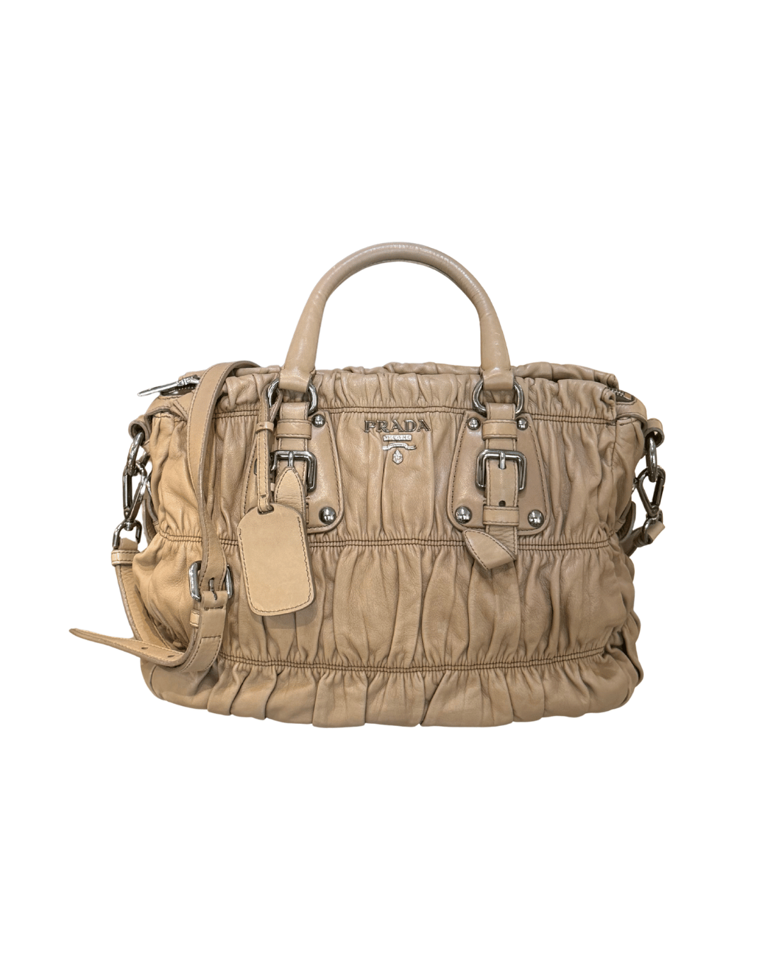PRADA BEIGE GAUFRE CON TRACOLLA