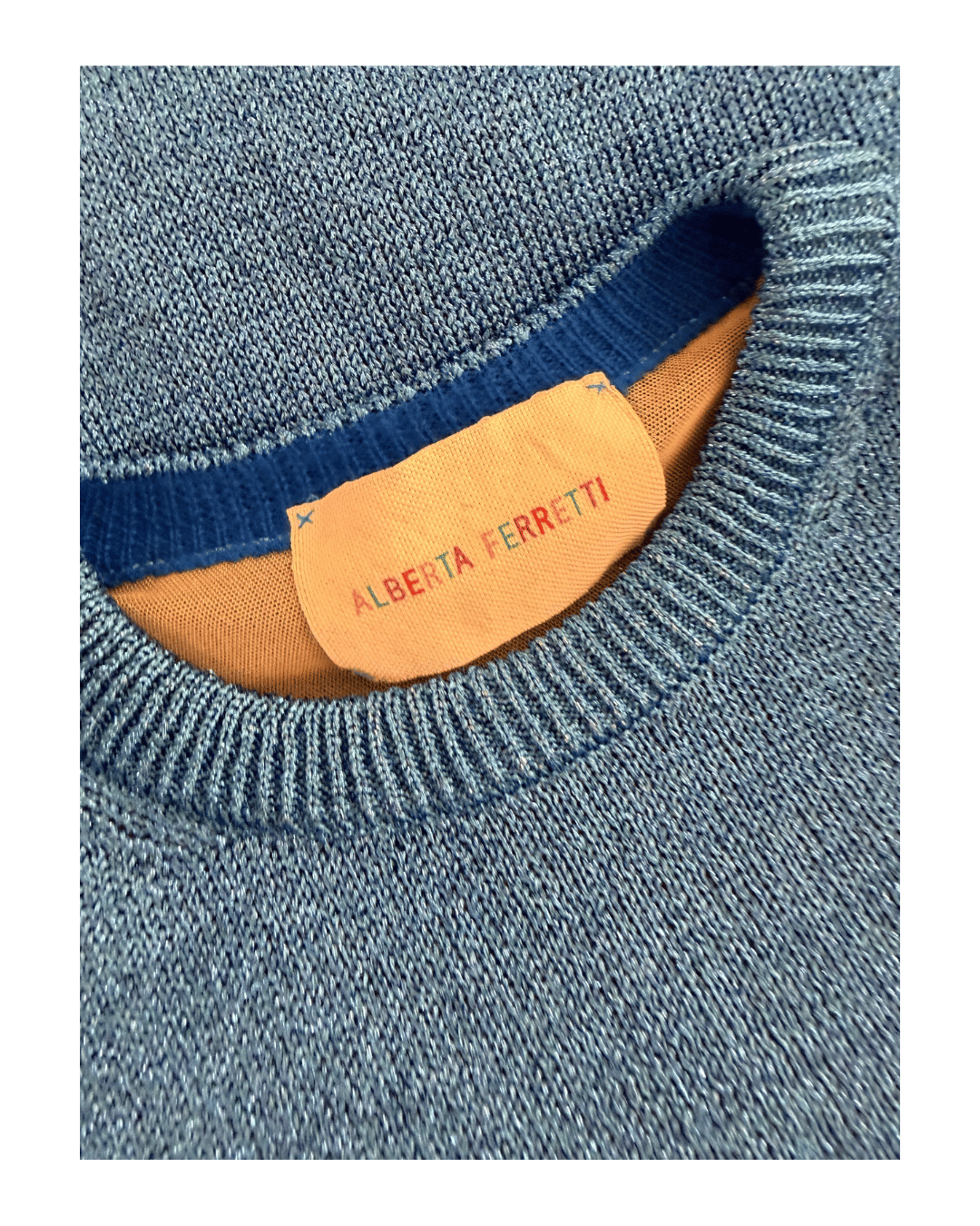 MAGLIONE ALBERTA FERRETTI BLU SUNDAY