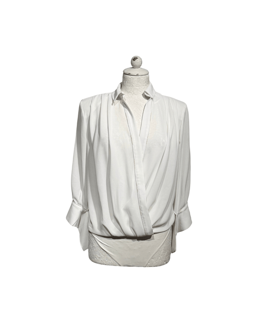 BODY CAMICIA ELISABETTA FRANCHI BIANCA Tg 42