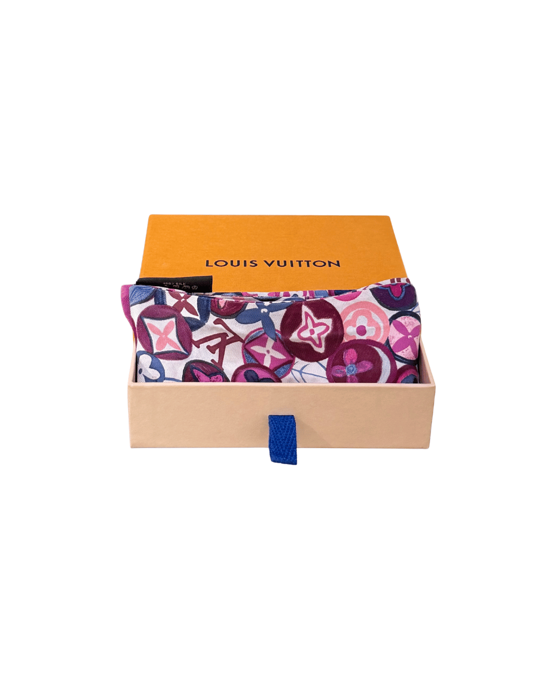 LOUIS VUITTON TWILLY SETA 100%  ROSA MULTICOLOR
