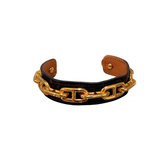 BRACCIALE HERMES NERO E ORO