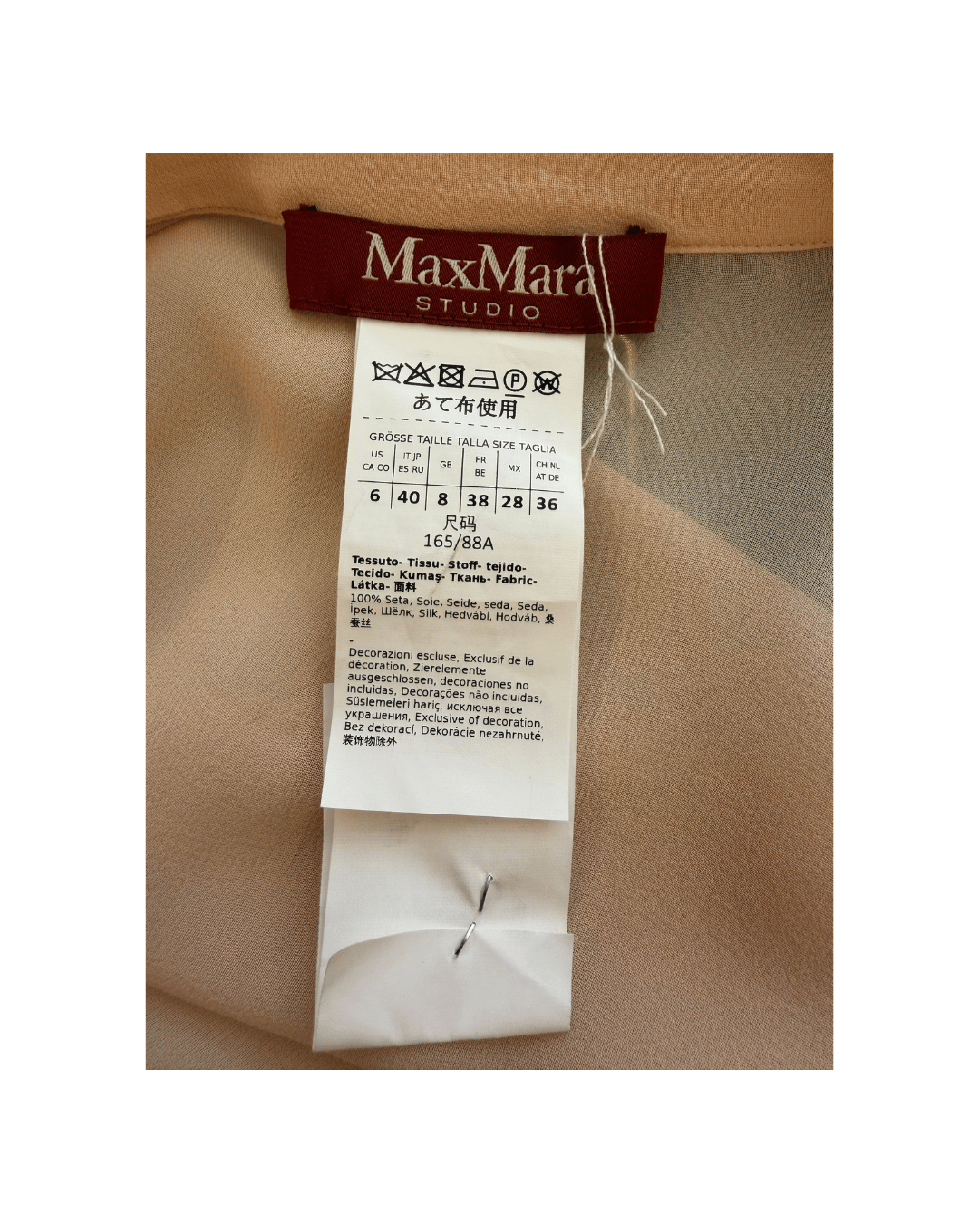 CAMICIA MAX MARA SETA CON STRASS Tg 40