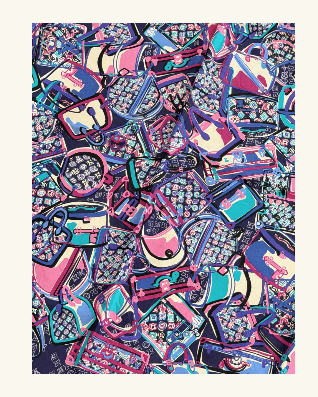 FOULARD LOUIS VUITTON TONI VIOLA E BLU