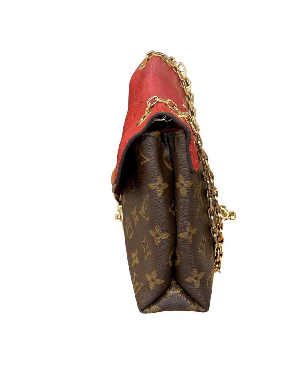 POCHETTE PALLAS CHAIN RIFINITURE ROSSE LOUIS VUITTON