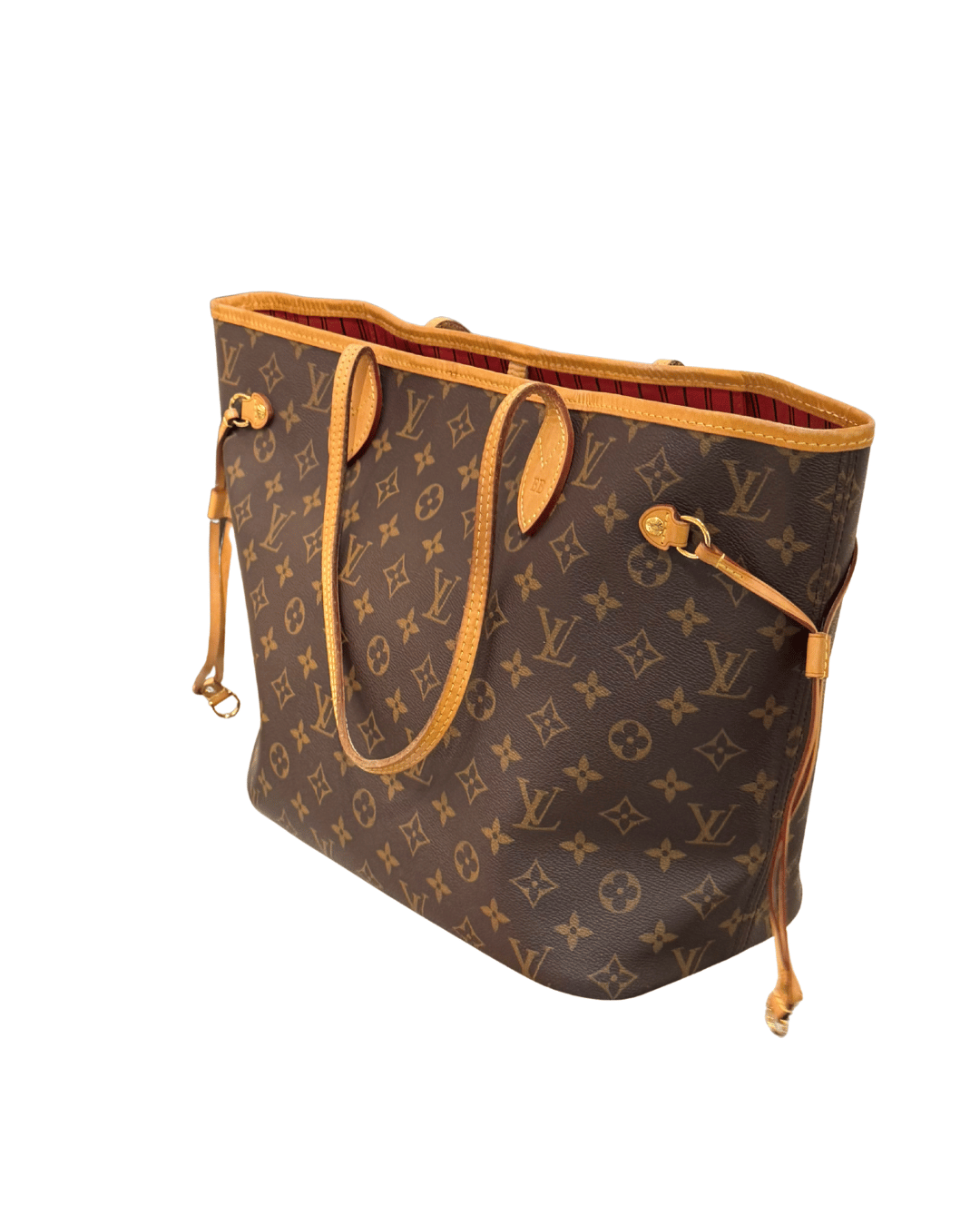 NEVERFULL MM LOUIS VUITTON MONOGRAM INTERNO ROSSO