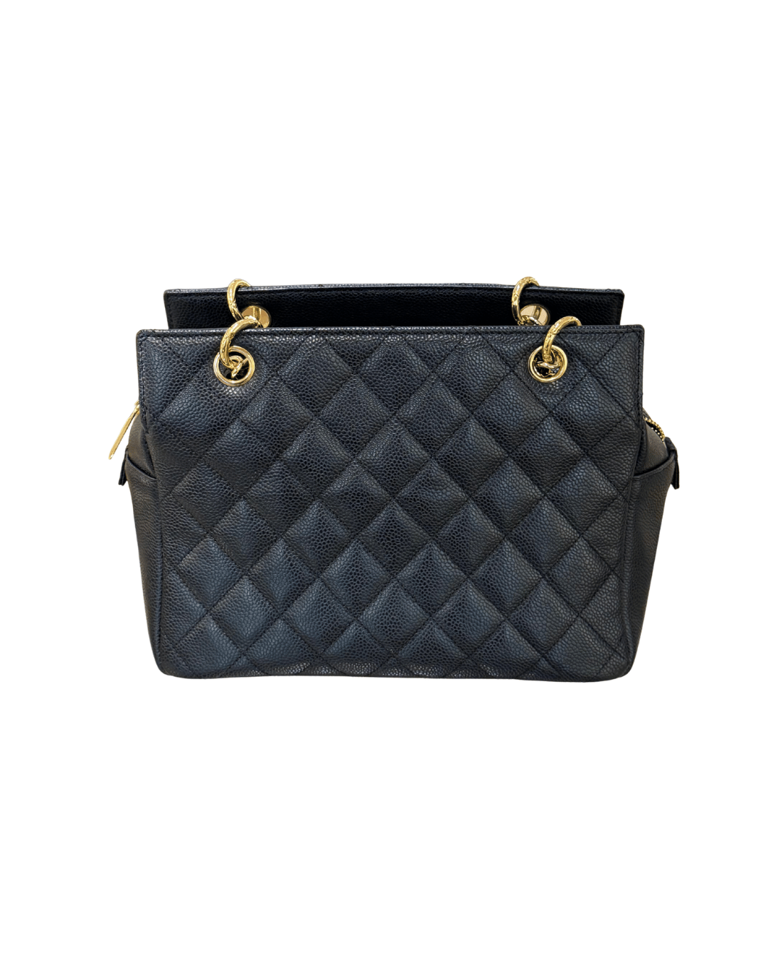 CHANEL PETIT TIMLESS SHOPPER NERA HARDWARE DORATO