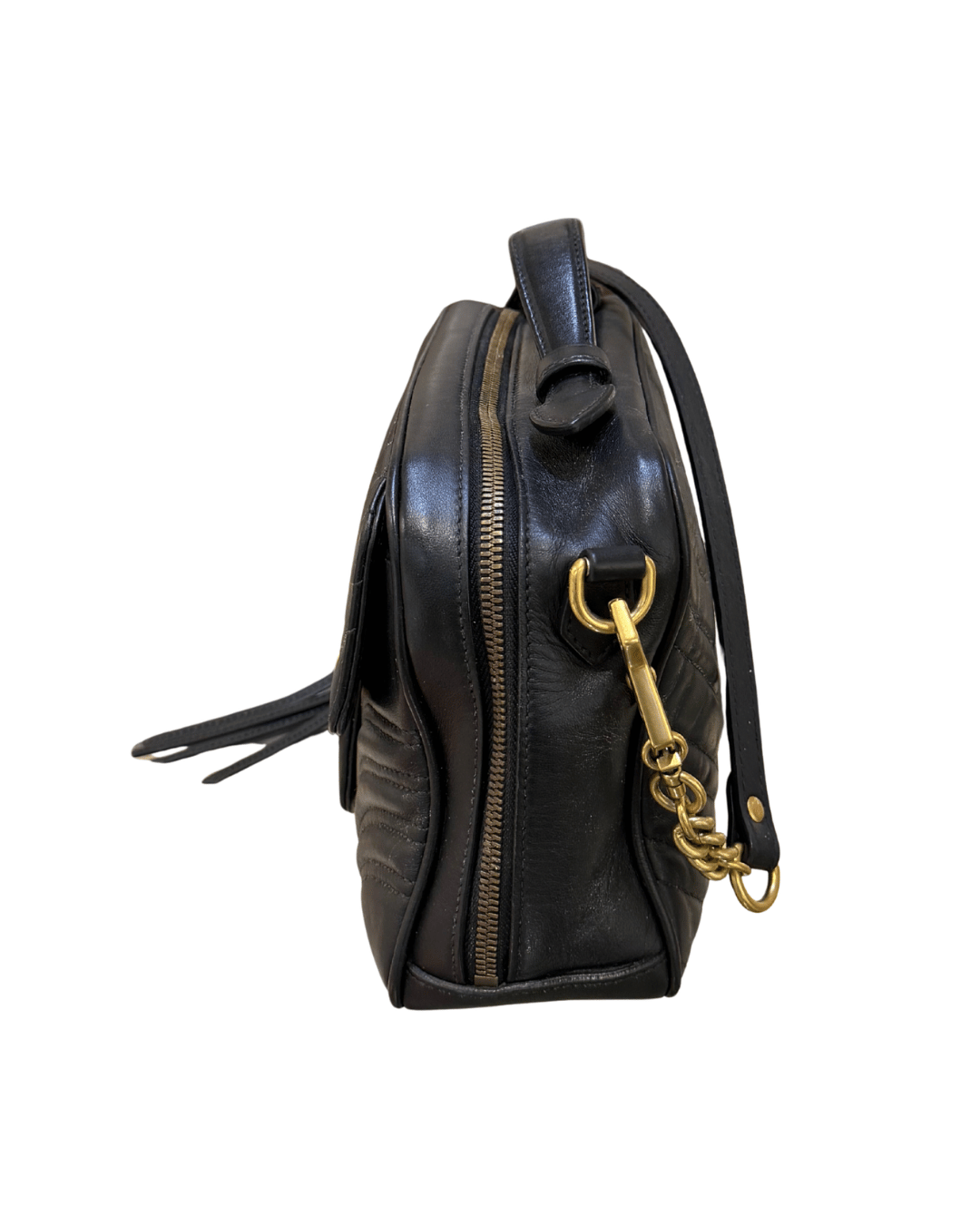 GUCCI MARMONT NERA TOP HANDLE BAG