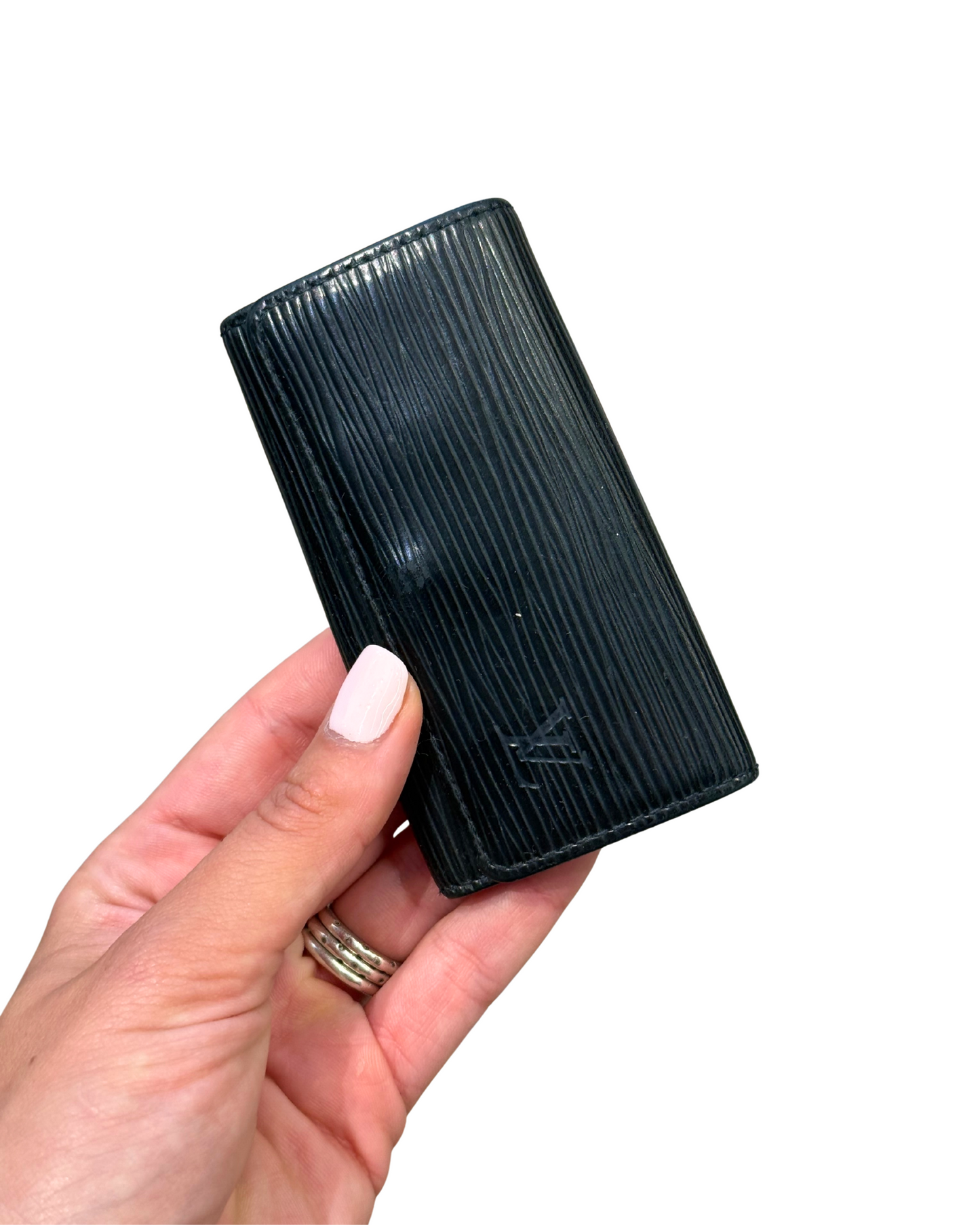 PORTACHIAVI LOUIS VUITTON PELLE EPI NERO
