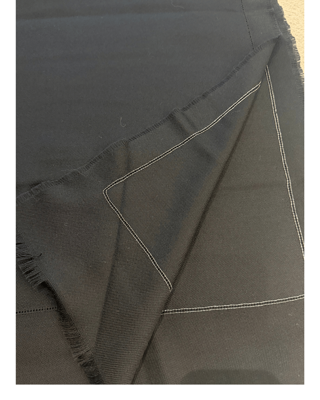 SCIARPA CHANEL NERA IN LANA LOGO CC