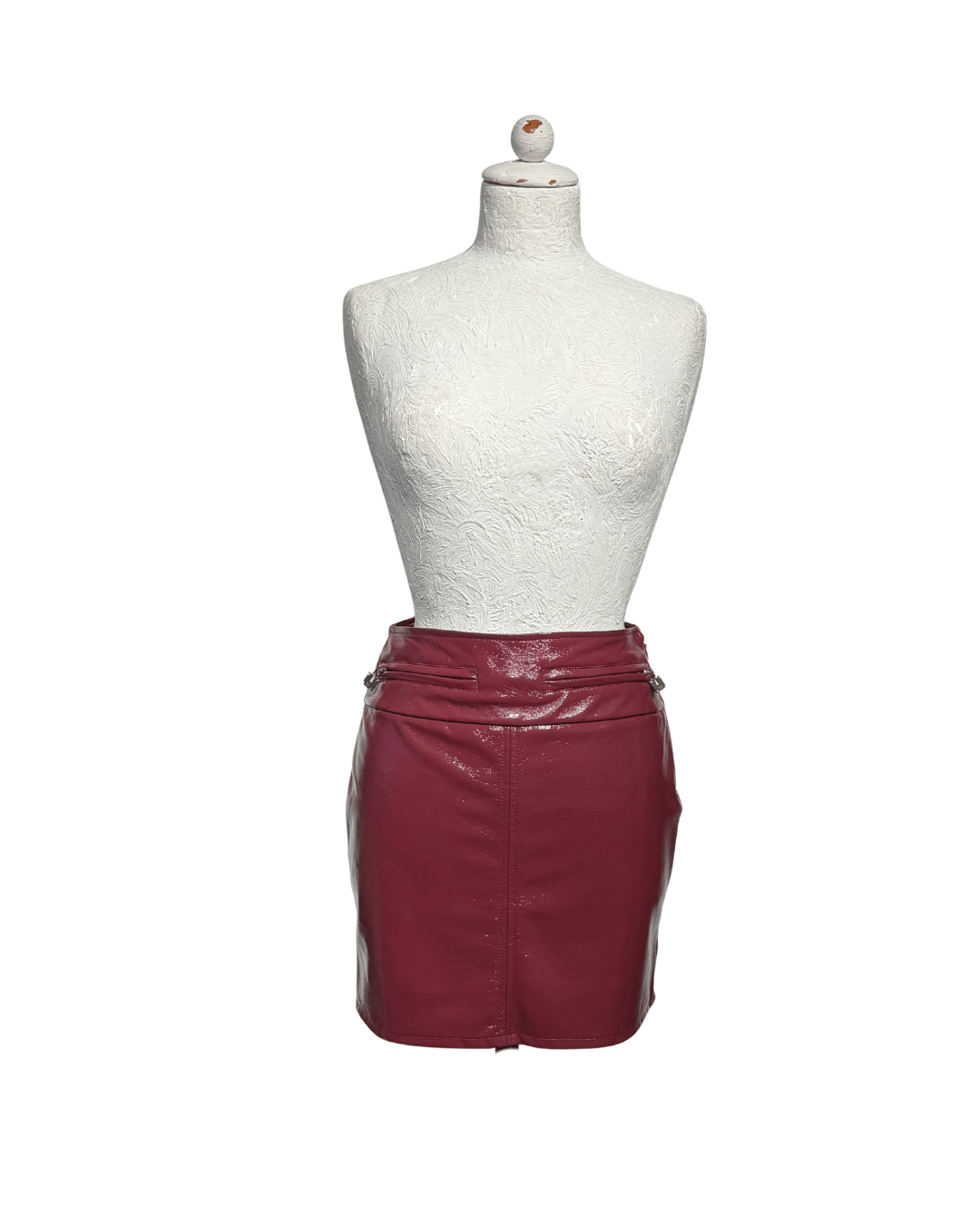 GONNA CORTA SIMILPELLE BORDEAUX ELISABETTA FRANCHI Tg 40