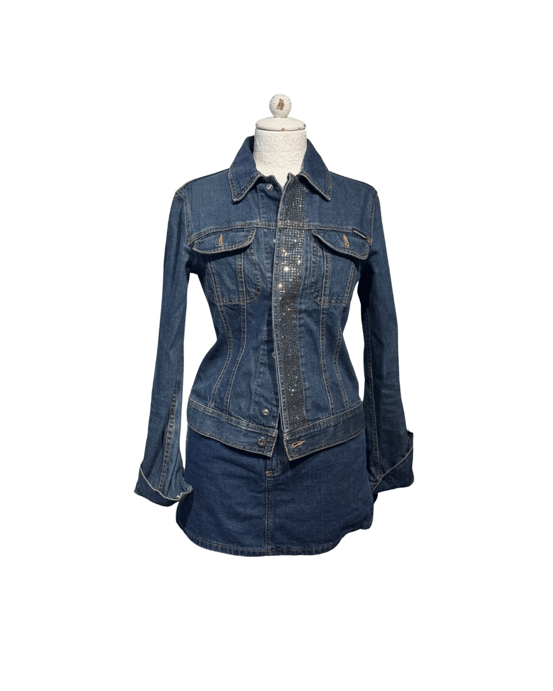 COMPLETO DENIM CON STRASS D&G Tg 40