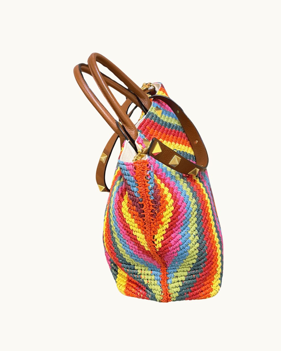 SHOPPER VALENTINO RAFFIA MULTICOLOR