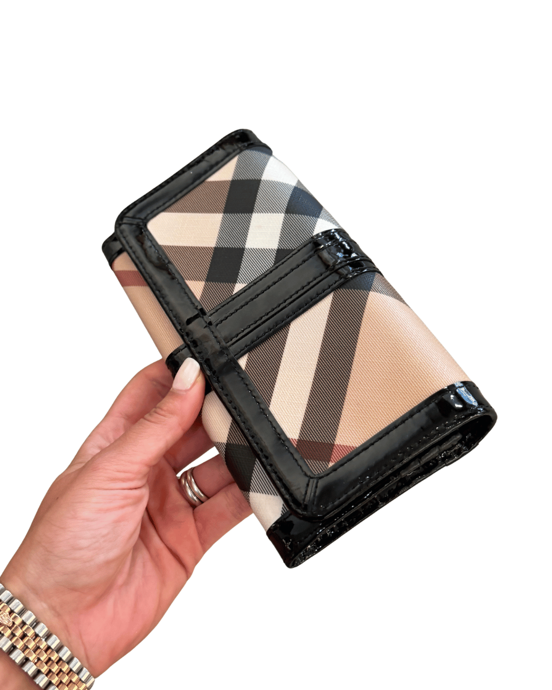 PORTAFOGLIO BURBERRY RIFINITURE PELLE NERA