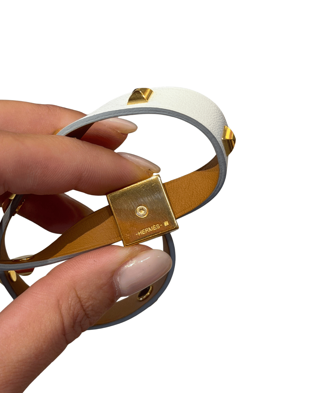 BRACCIALE HERMES BIANCO MEDOR INFINI DOUBLE TOUR Tg M