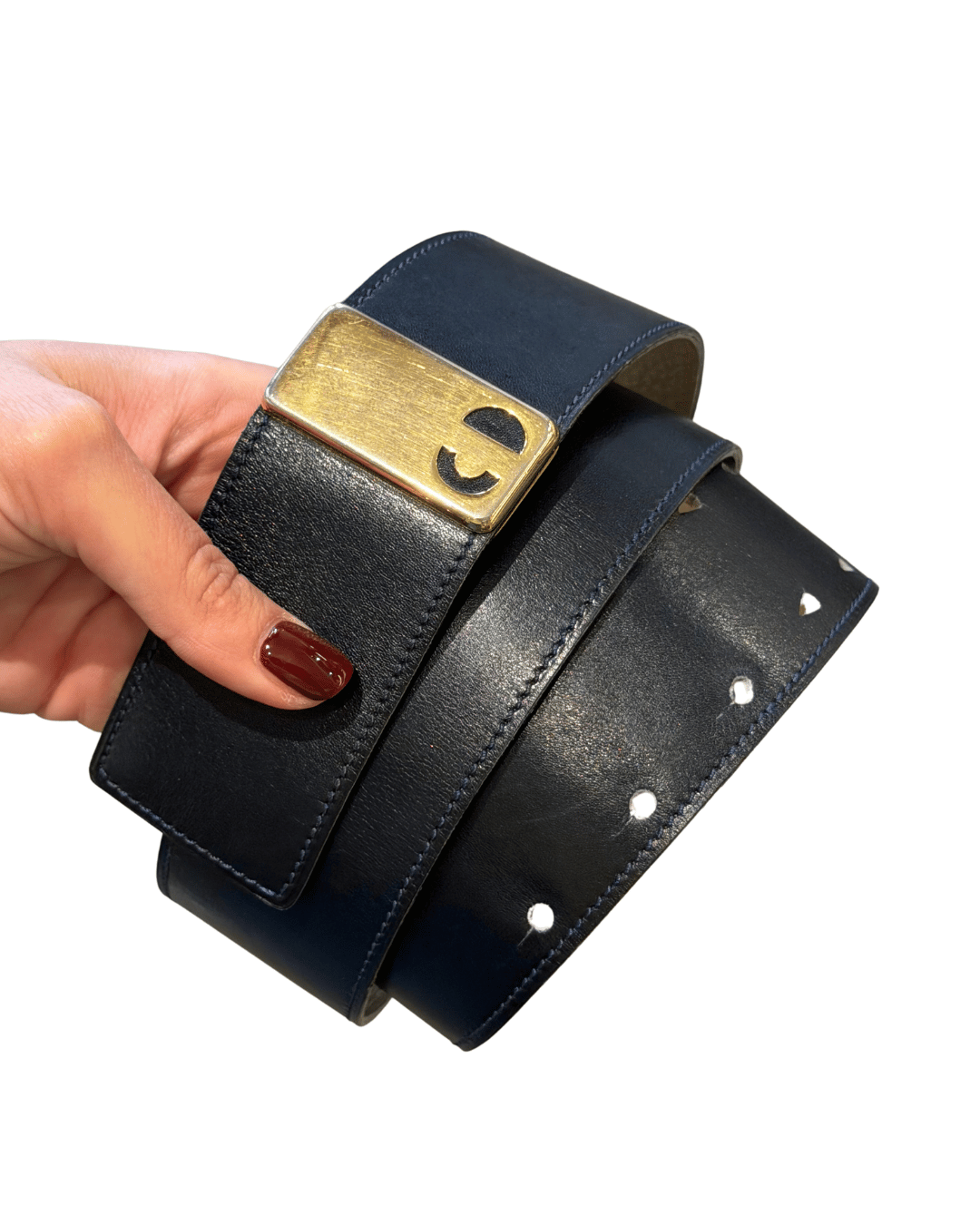 CINTURA VINTAGE DIOR BLU NOTTE