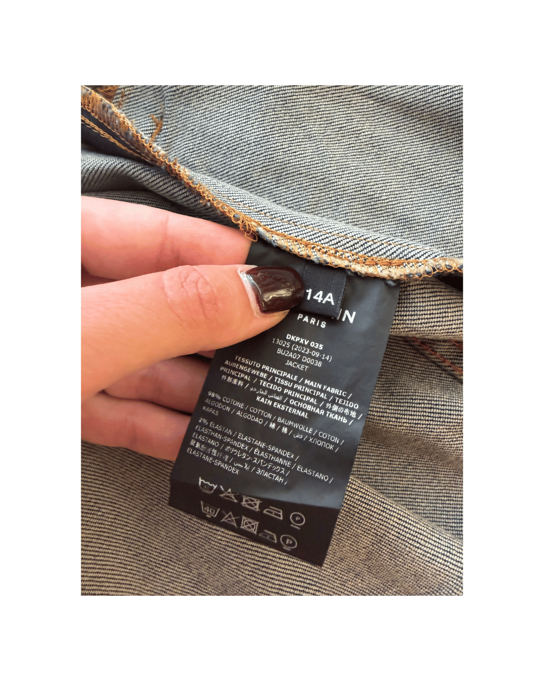 GIACCA JEANS BALMAIN BOTTONI DORATI Tg S