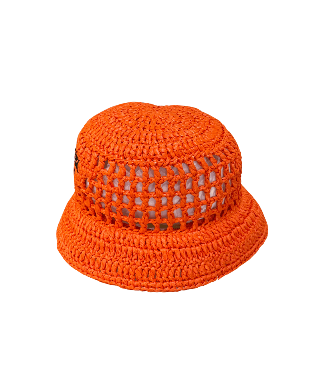 CAPPELLO ALLA PESCATORA PRADA ARANCIONE RAFFIA
