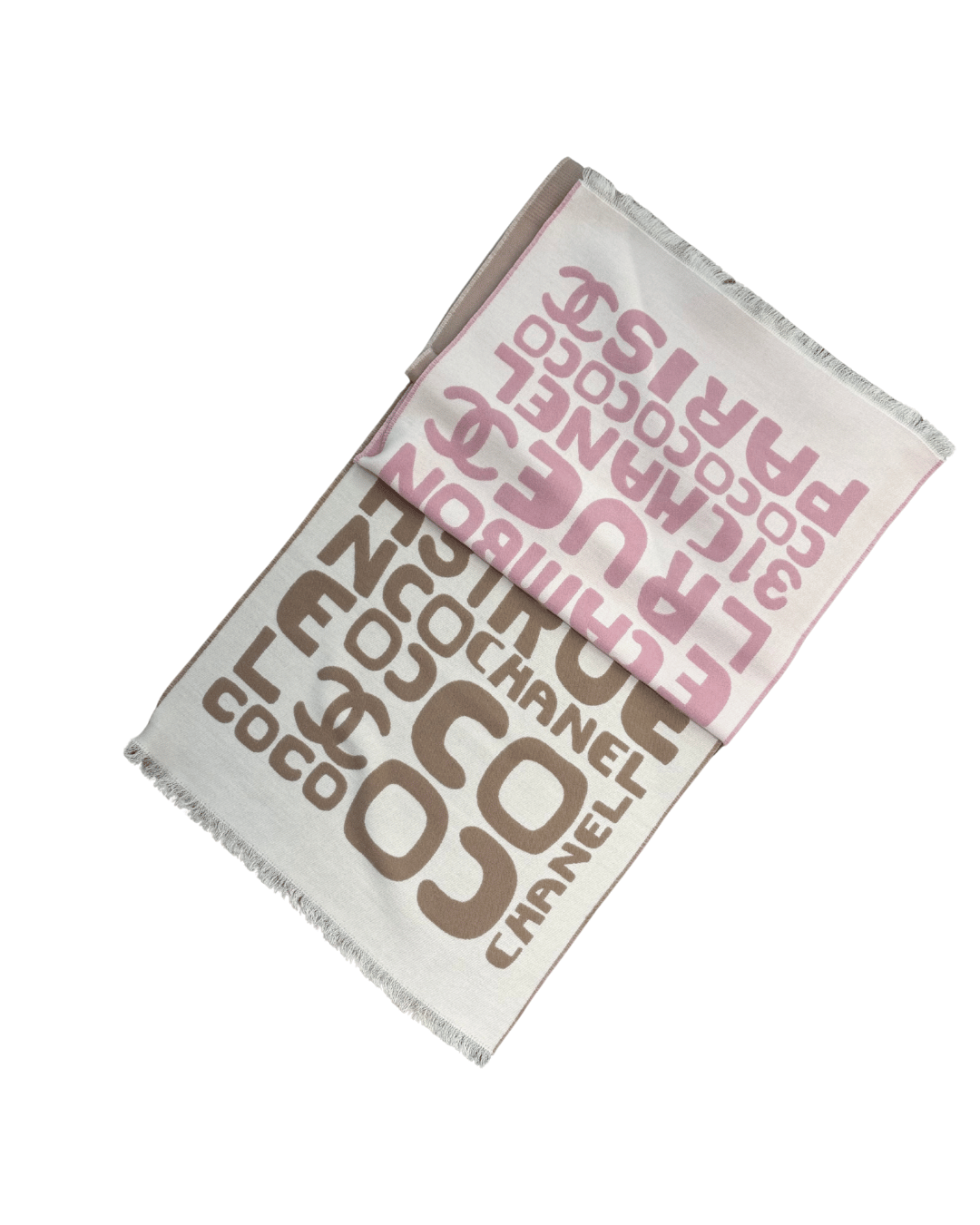 SCIARPA DEGRADE CHANEL ROSA E CAPPUCCINO