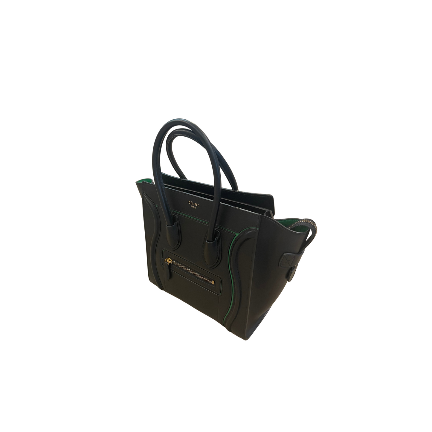 LUGGAGE CELINE NERA RIFINITURE VERDI