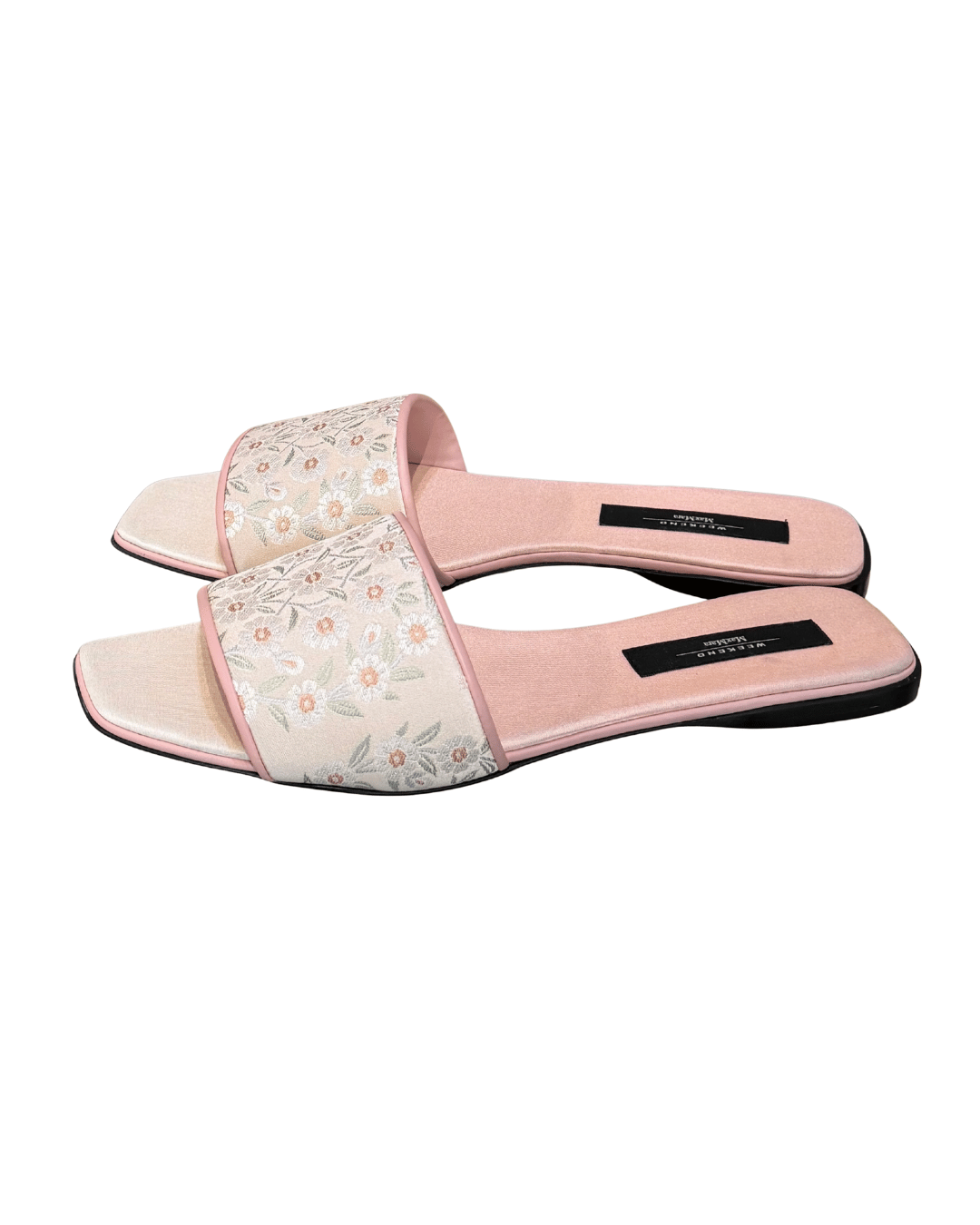 CIABATTINE MAXMARA WEEKEND ROSA CON FIORI Nr37.5