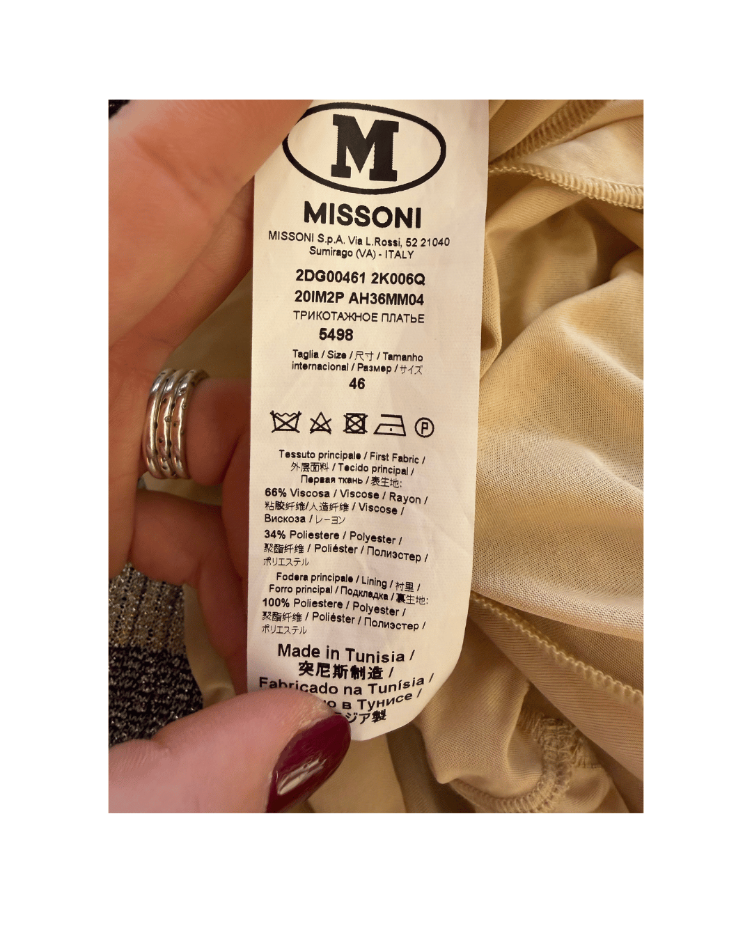 ABITO MISSONI CON SOTTOVESTE Tg 46