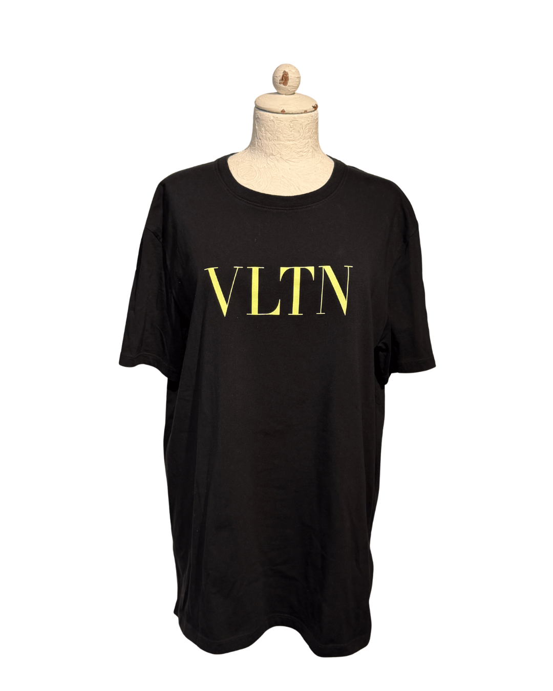 TSHIRT VALENTINO NERA SCRITTA GIALLA Tg XL