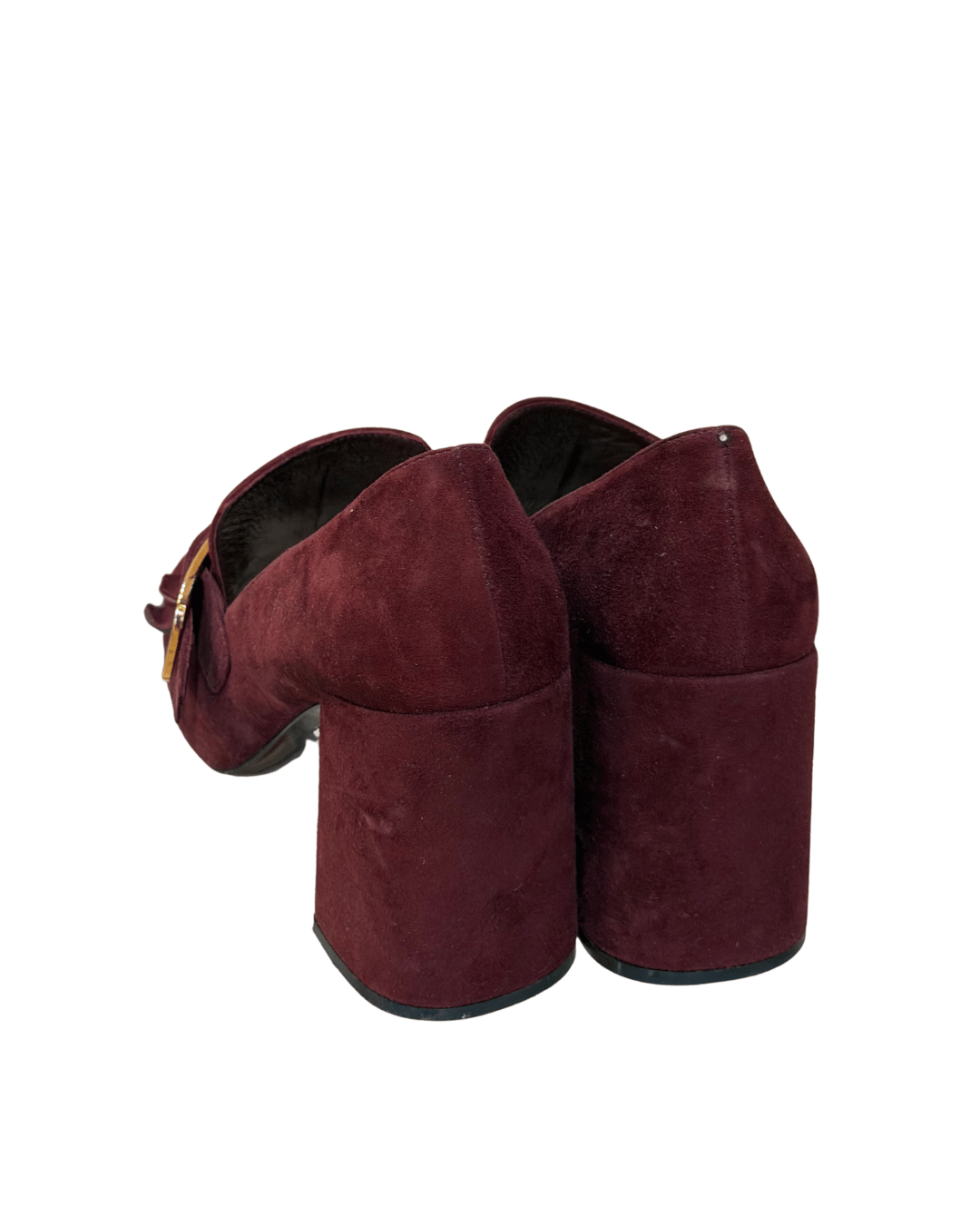DECOLLETE PRADA CAMOSCIO BORDEAUX CON FRANGE Nr 37