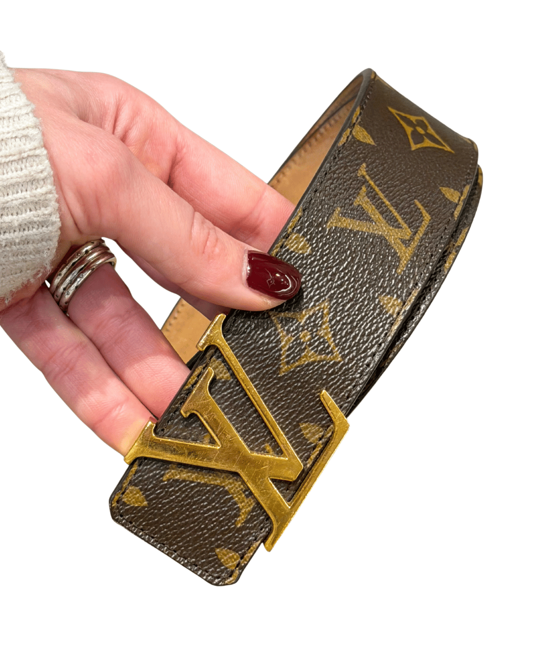 CINTURA LOUIS VUITTON INITIALES MONOGRAM misura 80