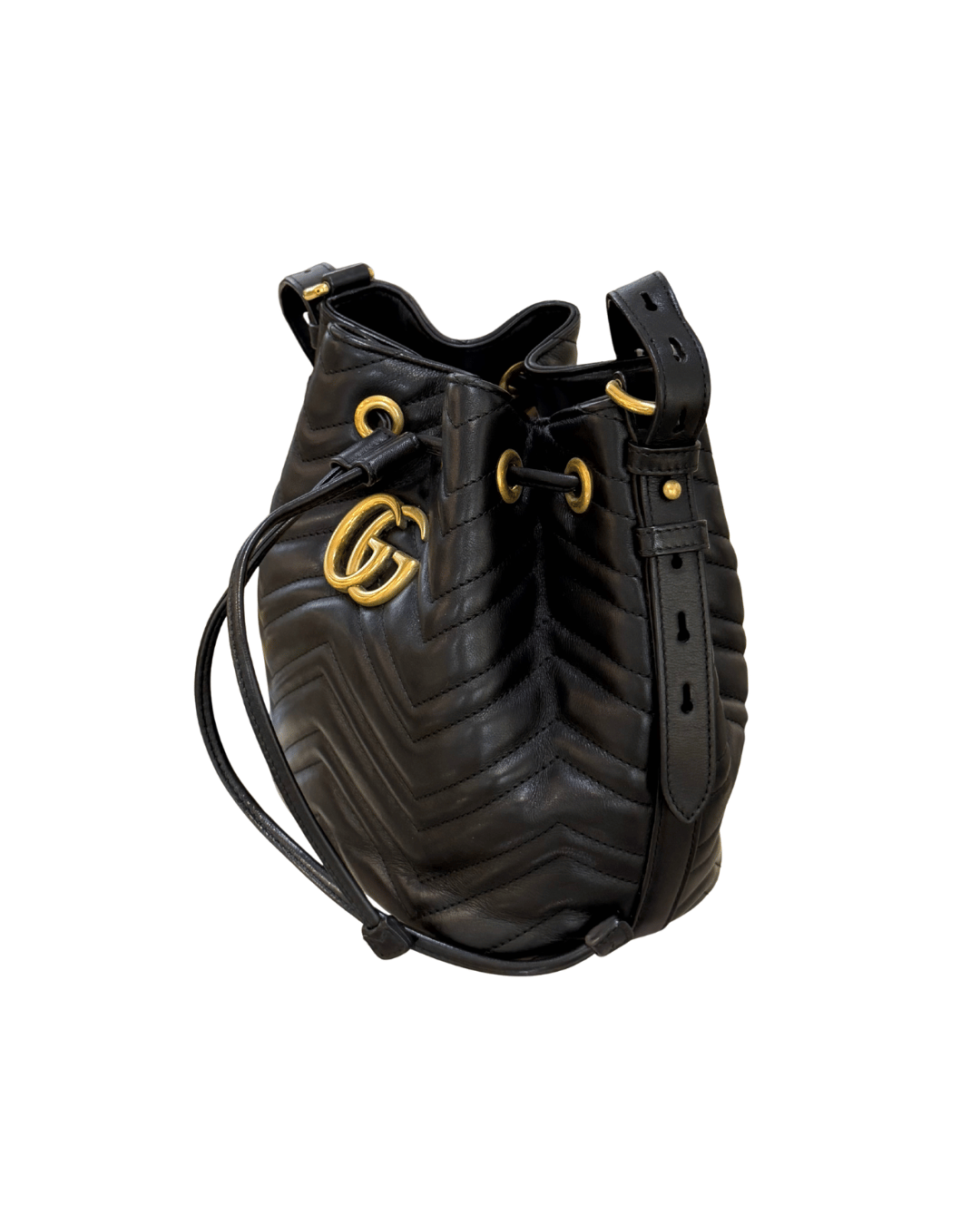 SECCHIELLO GUCCI MARMONT NERO TRACOLLA FASCIA WEB