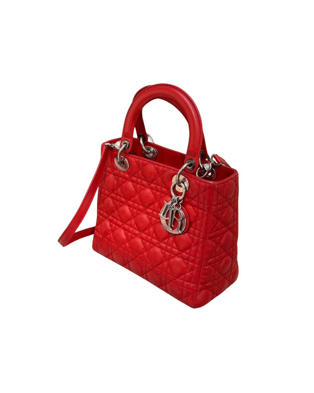 LADY DIOR SMALL ROSSA