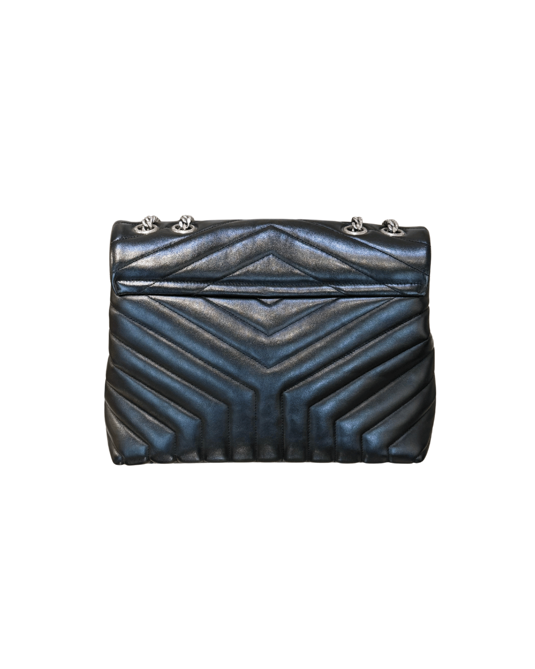 LOULOU MEDIA NERA YSL HARDWARE ARGENTO