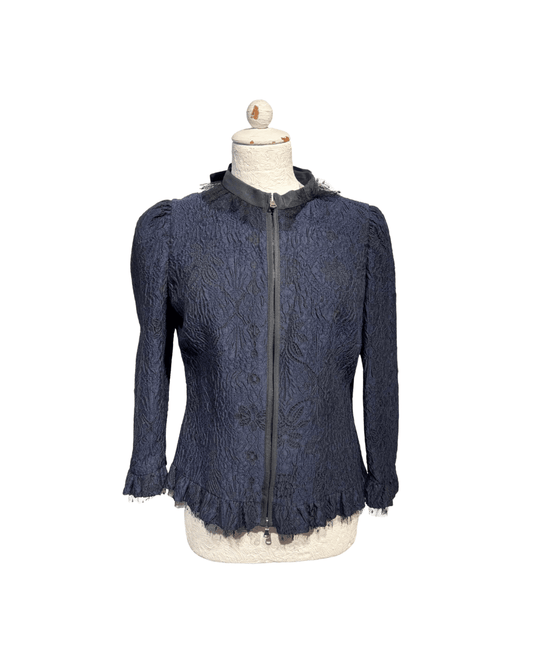 GIACCA VALENTINO BLU E NERA PIZZO tg 46