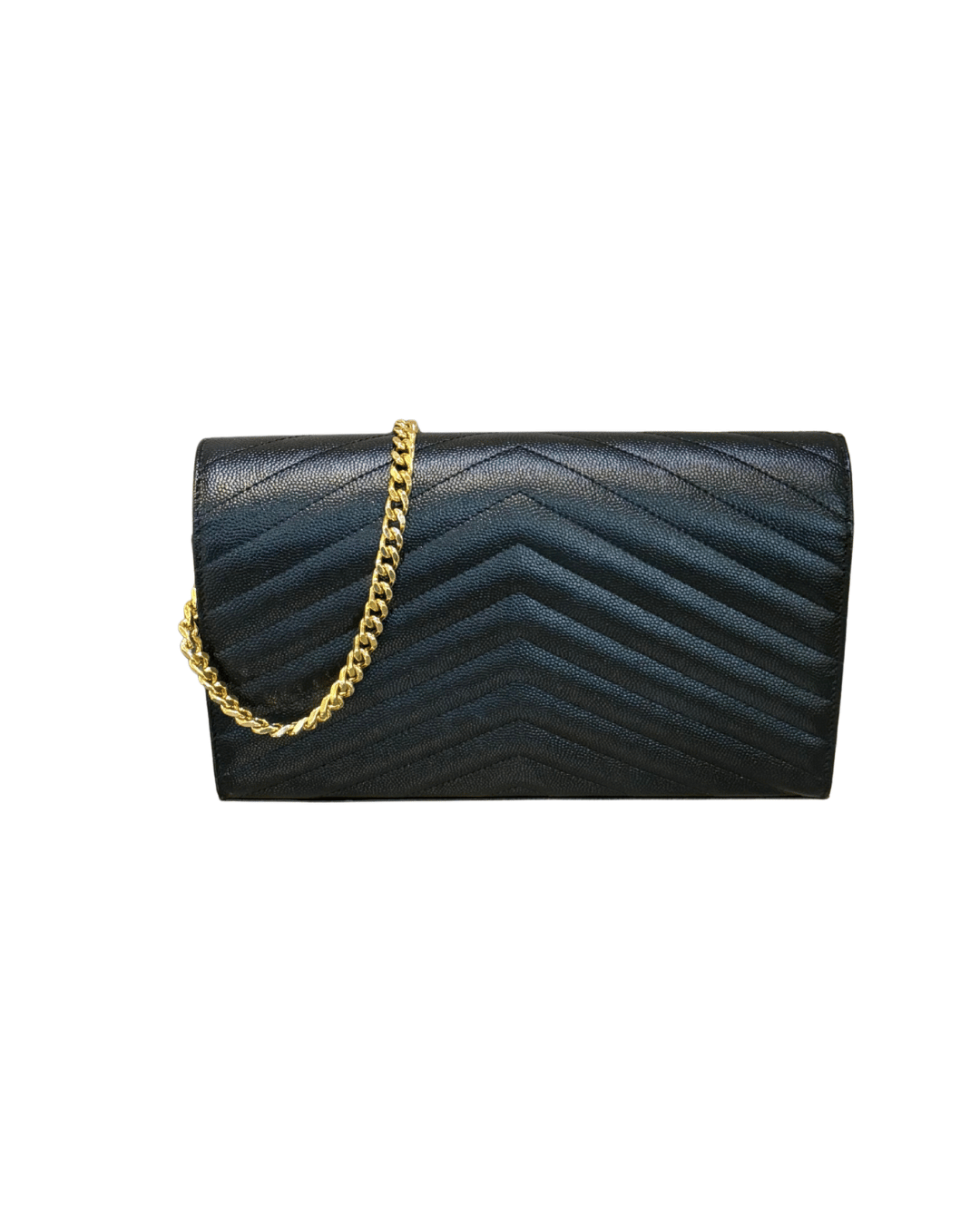 CASSANDRA YSL PELLE NERA HARDWARE DORATO