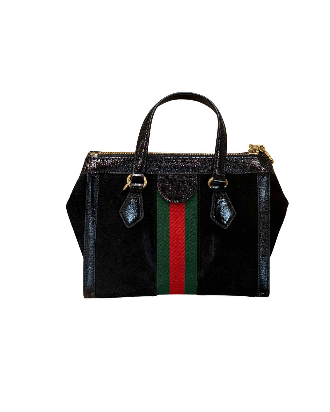 BAULETTO GUCCI OPHIDIA SUEDE NERA FASCIA WEB