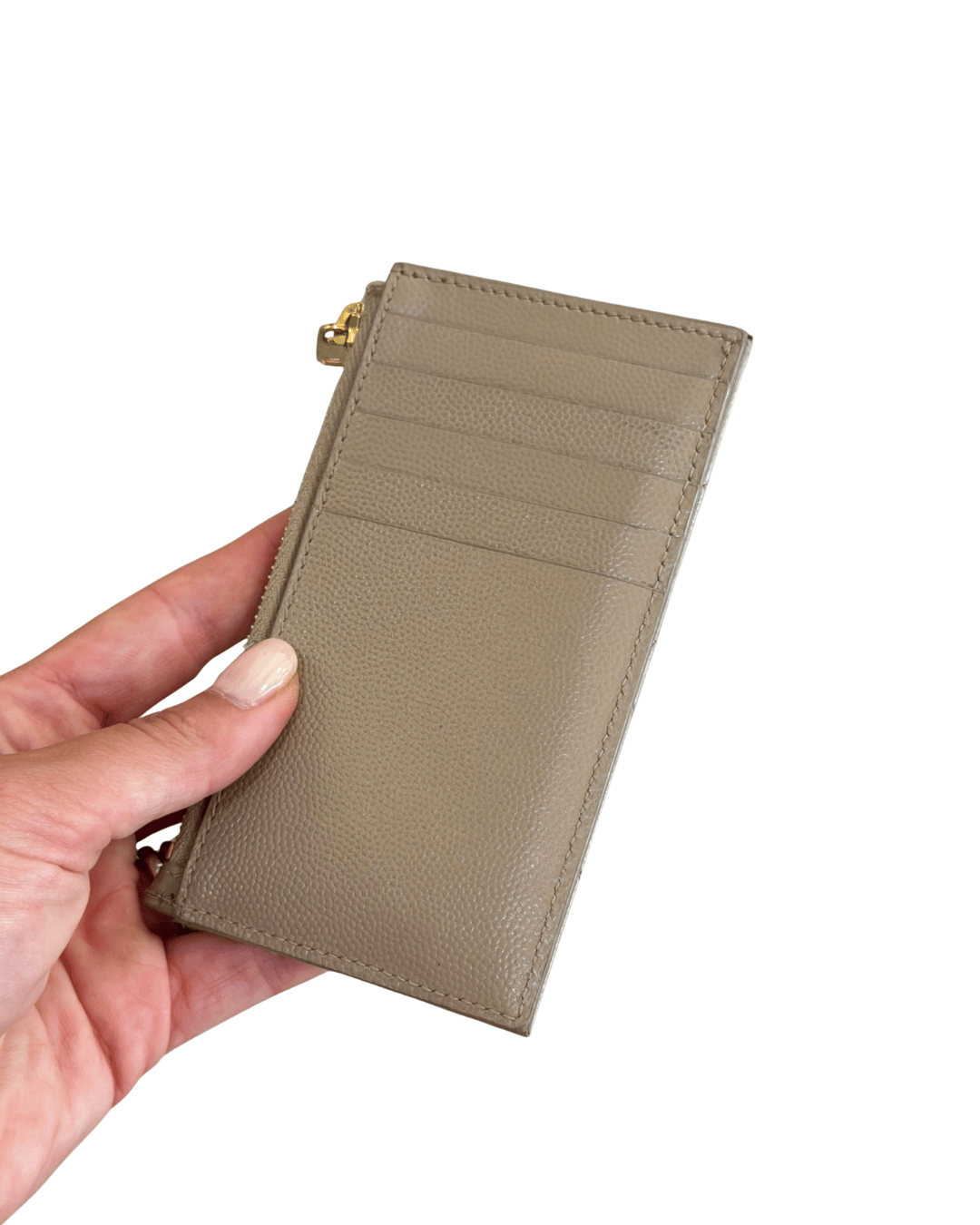 PORTACARTE / PORTAMONETE YSL BEIGE
