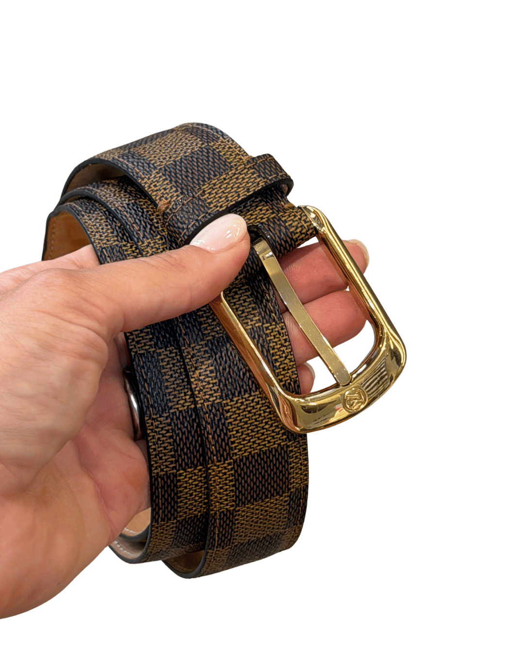 CINTURA LOUIS VUITTON DAMIER EBENE 90