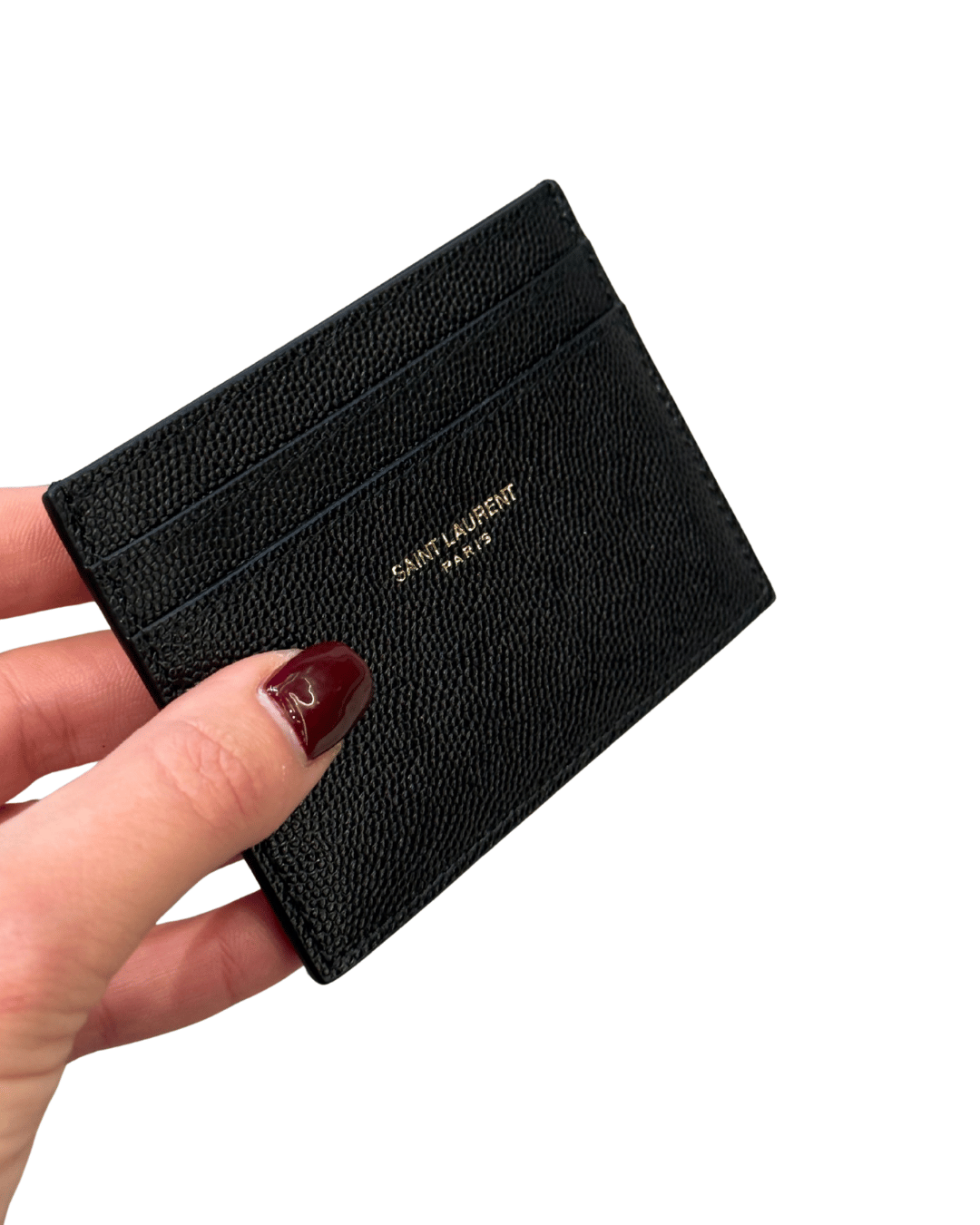 PORTACARTE NERO YSL GRAIN DE POUDRE