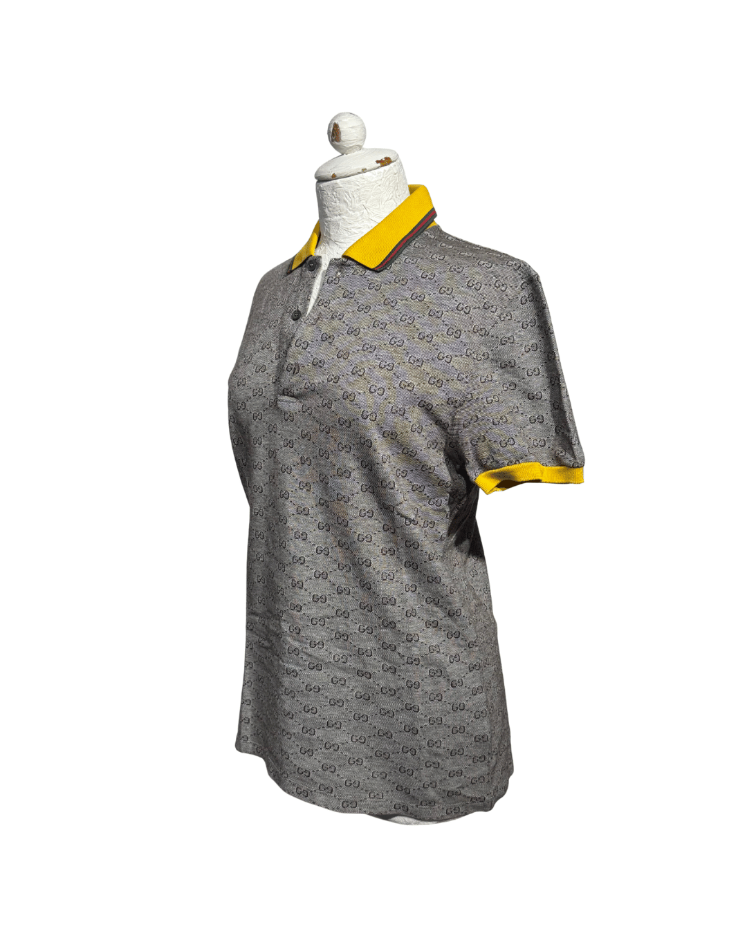 POLO GUCCI GRIGIA COLLETTO OCRA
