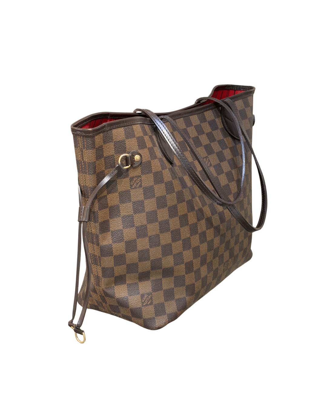 NEVERFULL MM DAMIER EBENE INTERNO ROSSO