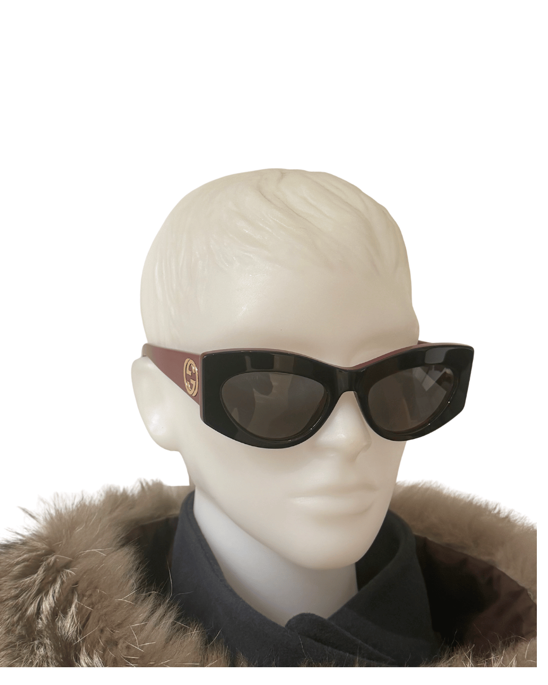 OCCHIALI GUCCI CAT EYE BORDEAUX E NERI