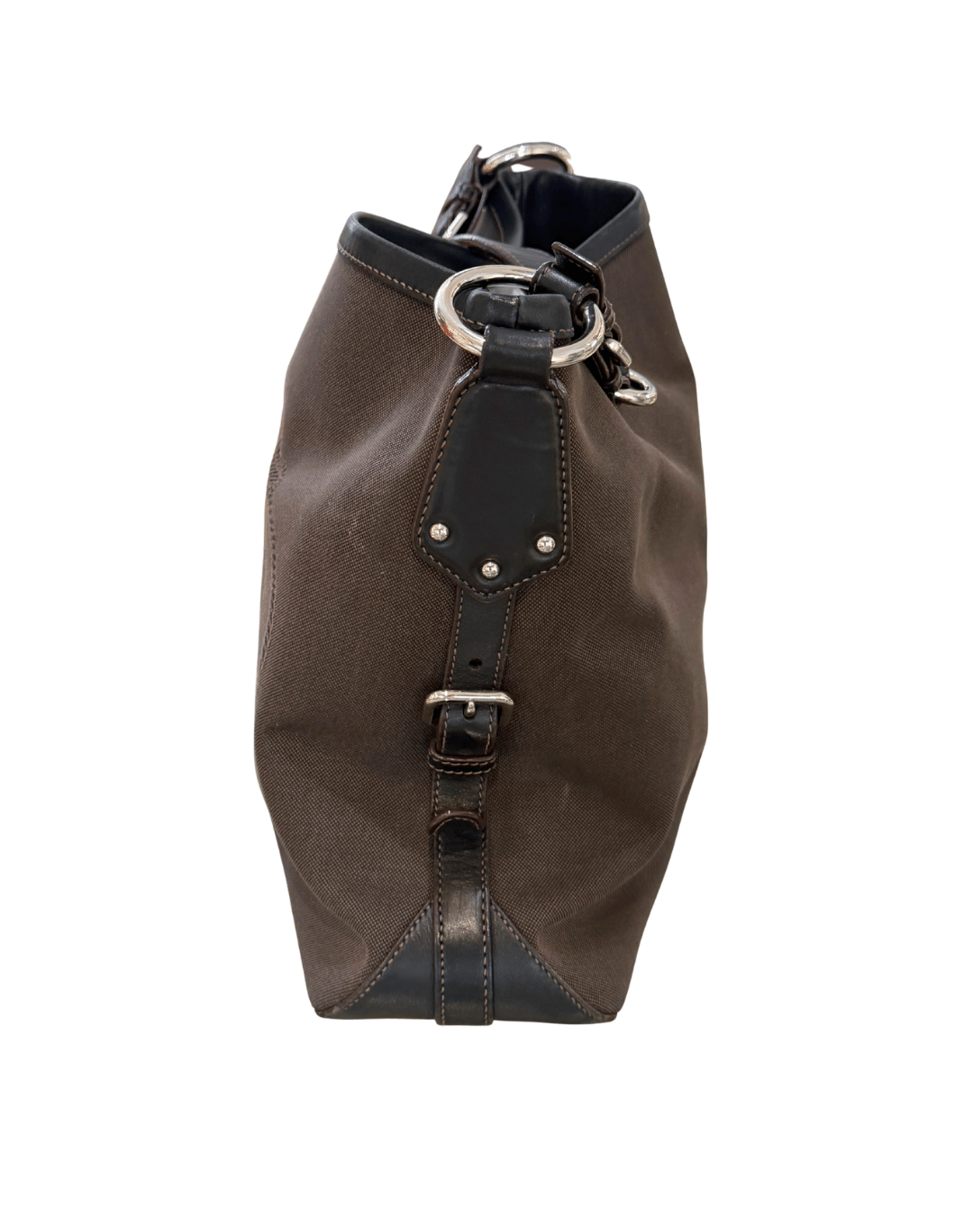 BORSA PRADA MARRONE TESSUTO