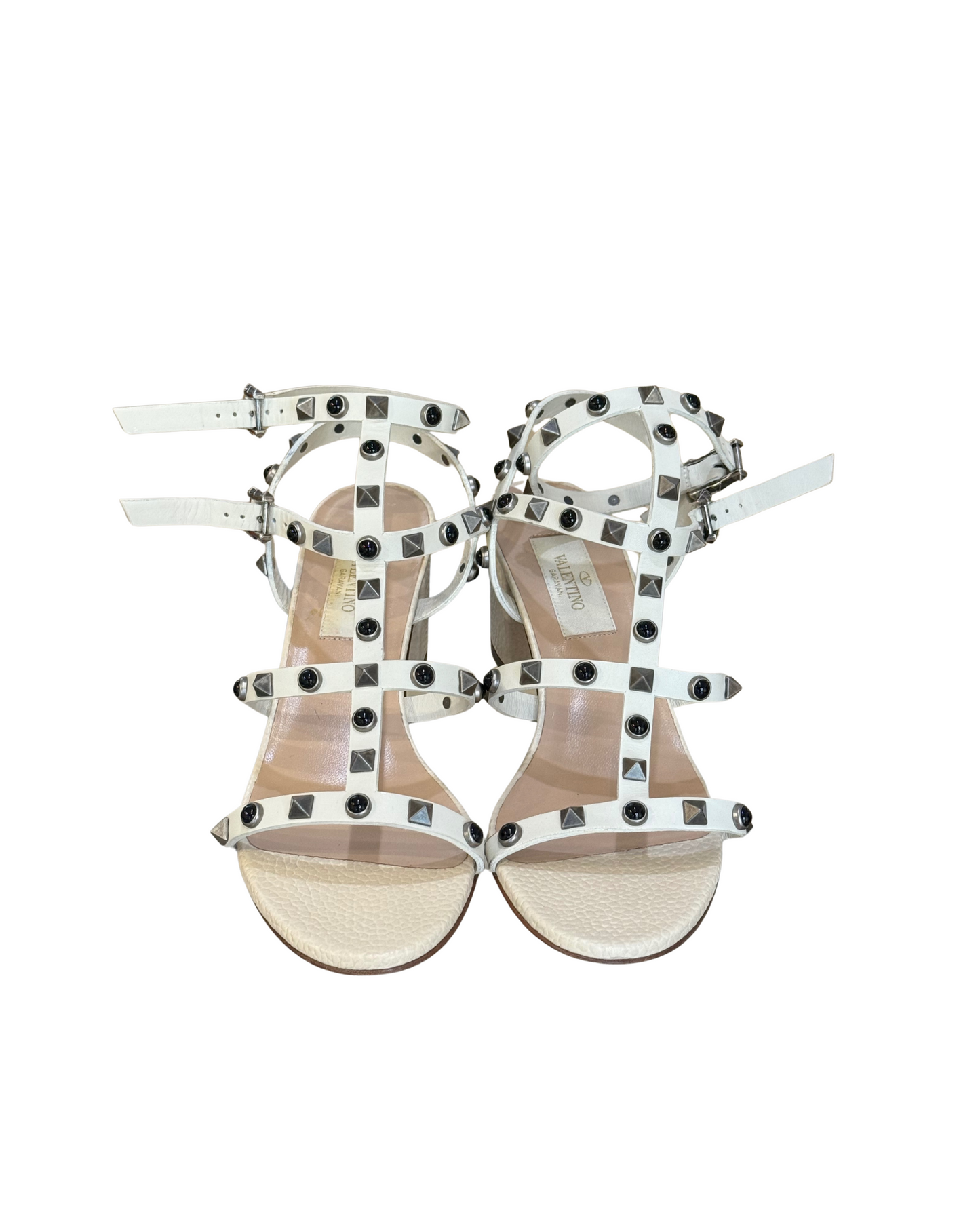 SANDALI VALENTINO IN PELLE COLOR CREMA nr 36