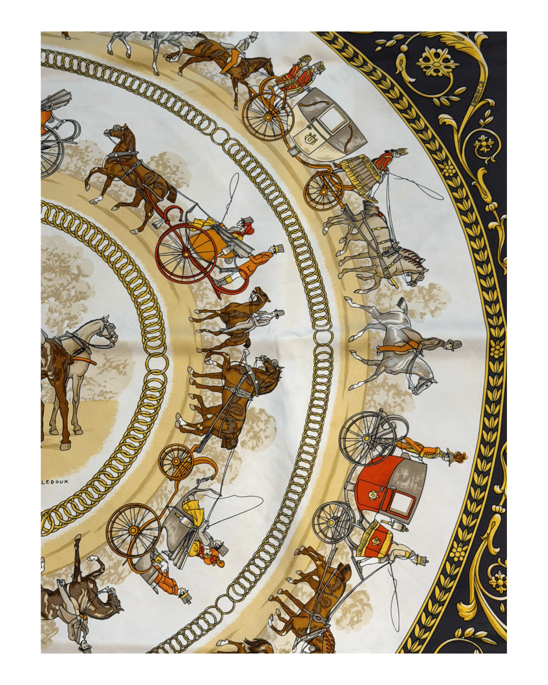 FOULARD HERMES "LA PROMENADE DE LONGCHAMPS"