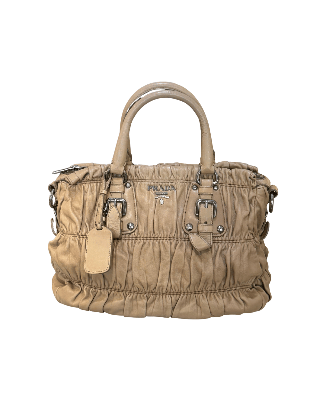 PRADA BEIGE GAUFRE CON TRACOLLA