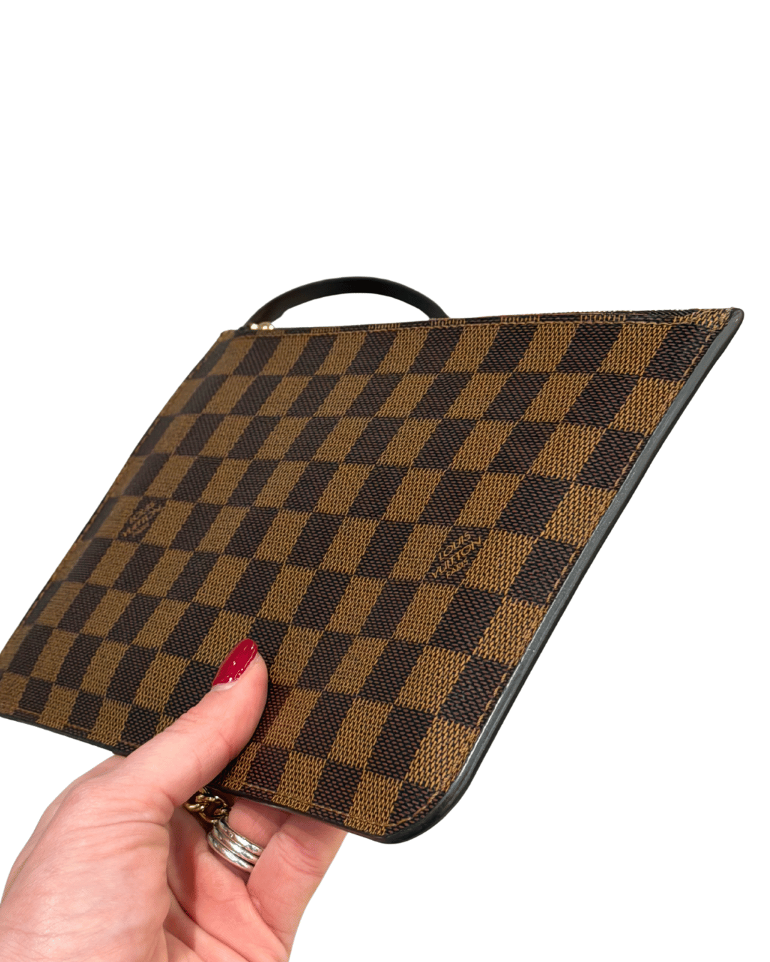 POCHETTE PIATTA LOUIS VUITTON DAMIER EBENE