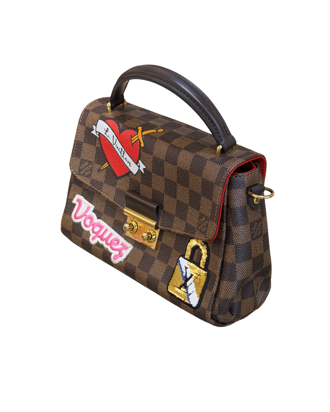 LOUIS VUITTON CROISETTE PATCHES DAMIER EBENE