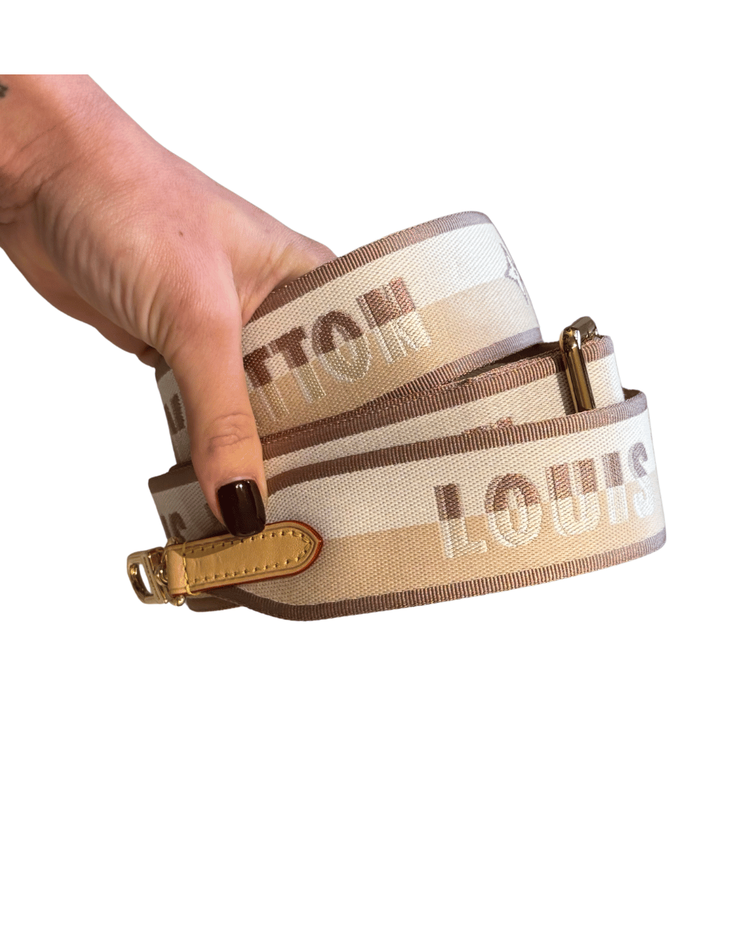 TRACOLLA LOUIS VUITTON TESSUTO JACQUARD BEIGE