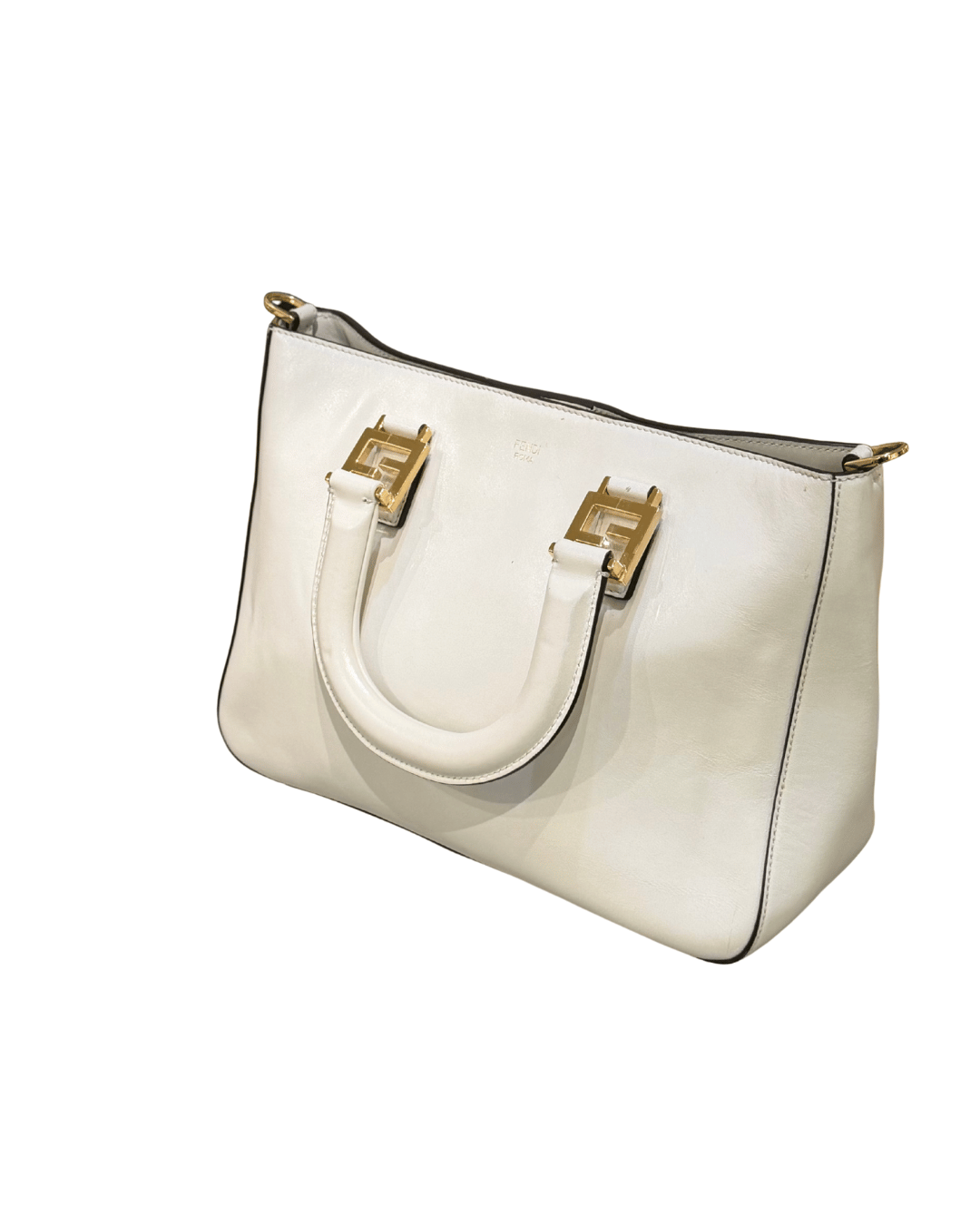 BORSA FENDI PELLE AVORIO CON TRACOLLA