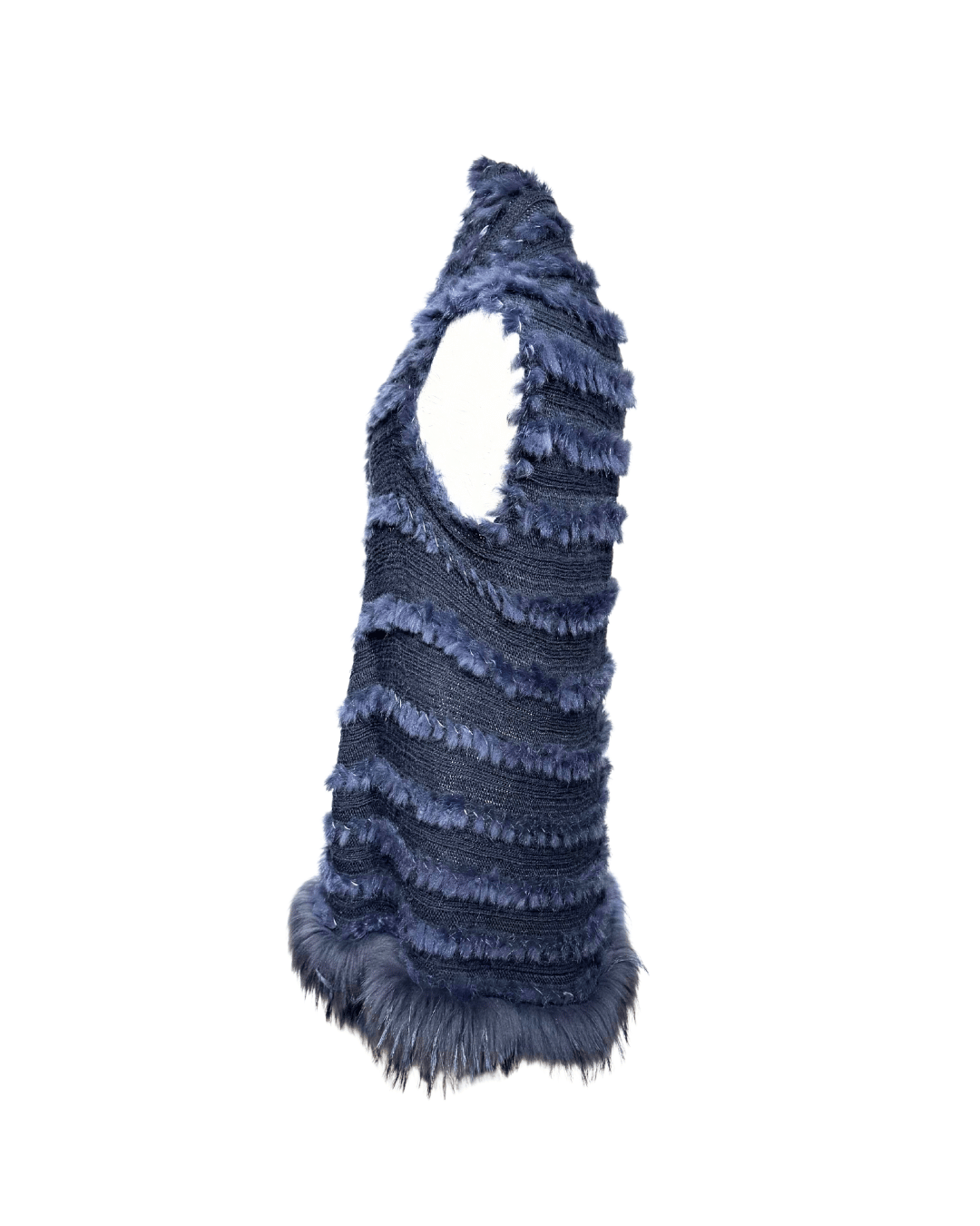 GILET IN LAPIN BLU