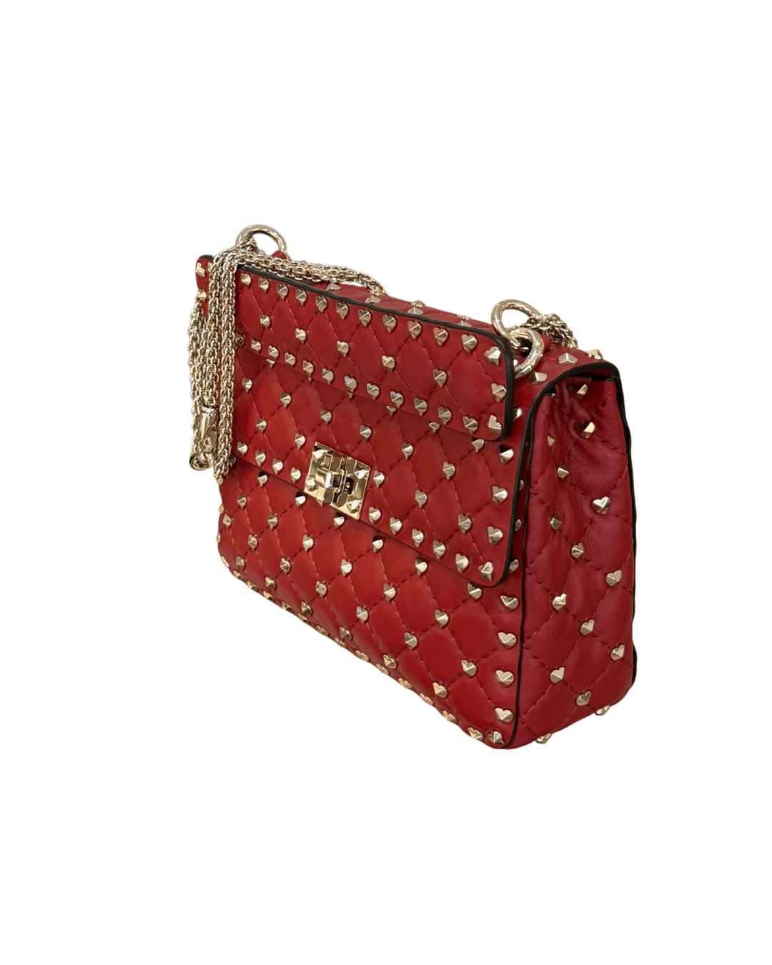VALENTINO SPIKE MEDIA ROSSA BORCHIE CUORE